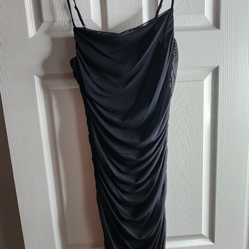 Express Elegant Black Backless Dress